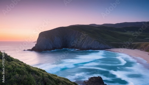 Twilight Serenity at Coastal Cliffs