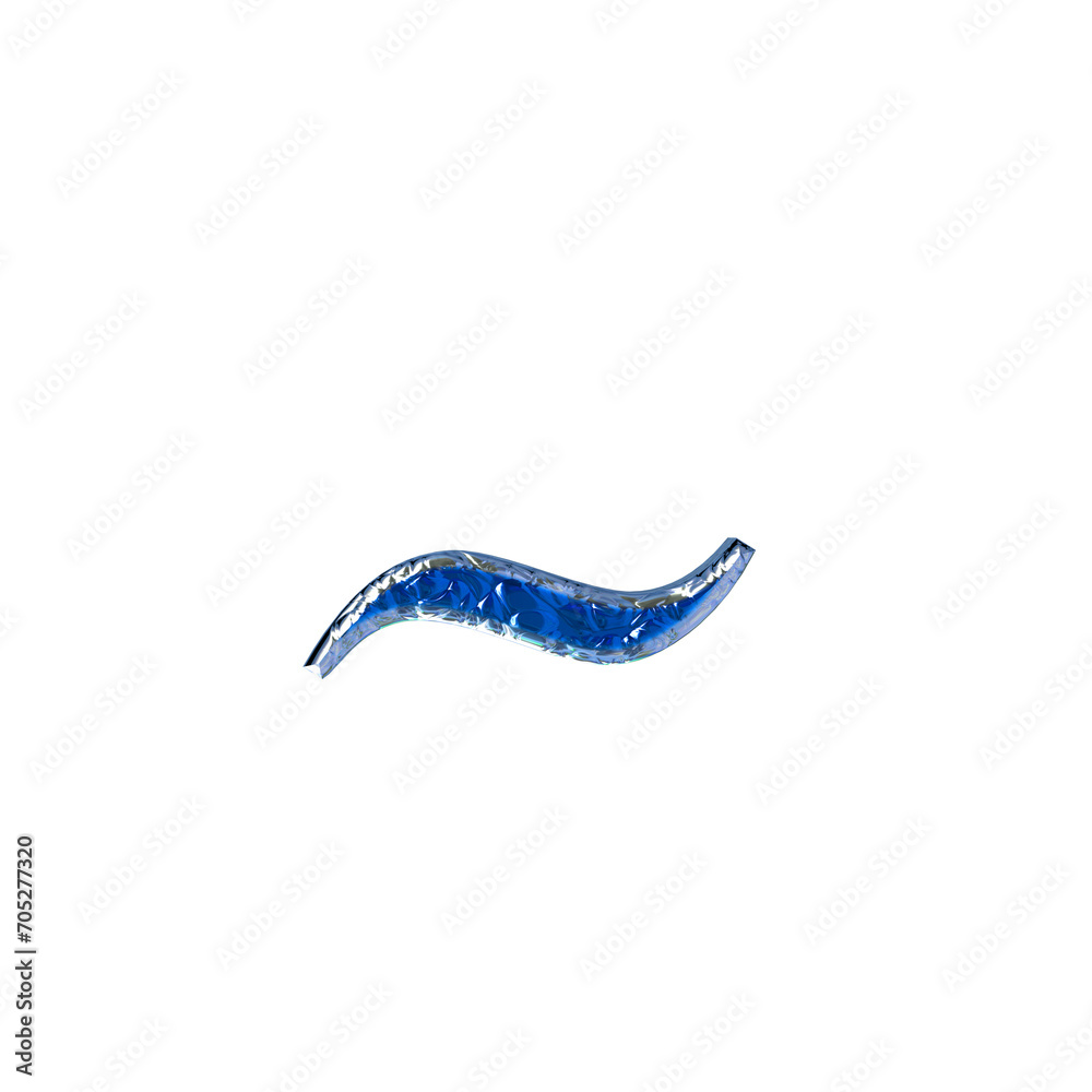 Obraz premium Blue symbol in a silver frame