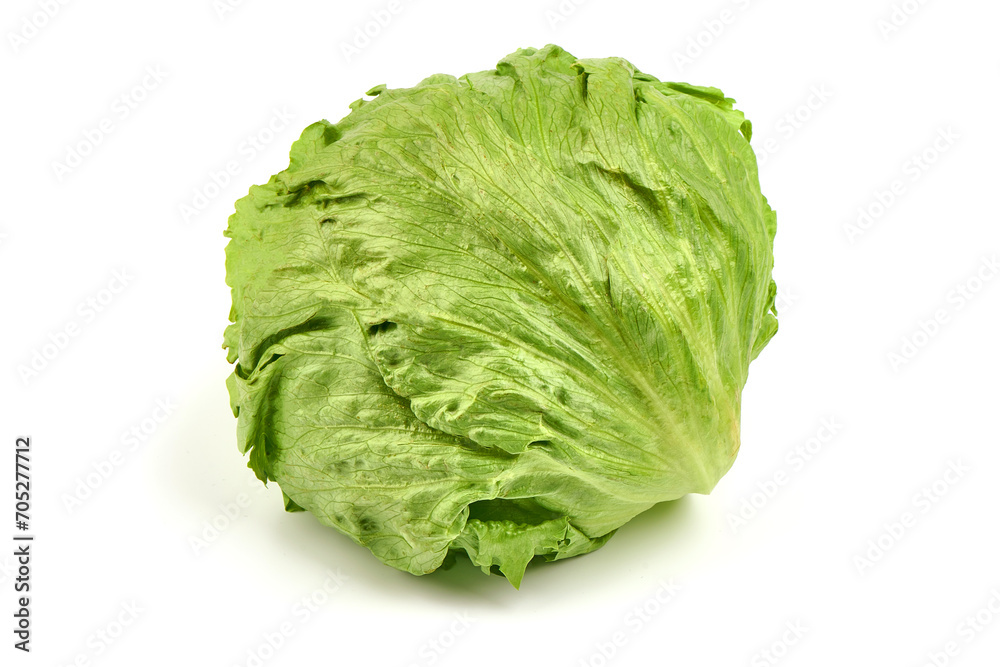 Fresh Iceberg salad, isolated on white background Fresh Iceberg salad, isolated on white background