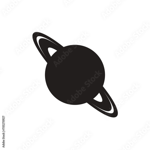 Ringed planet vector symbol emoji saturn