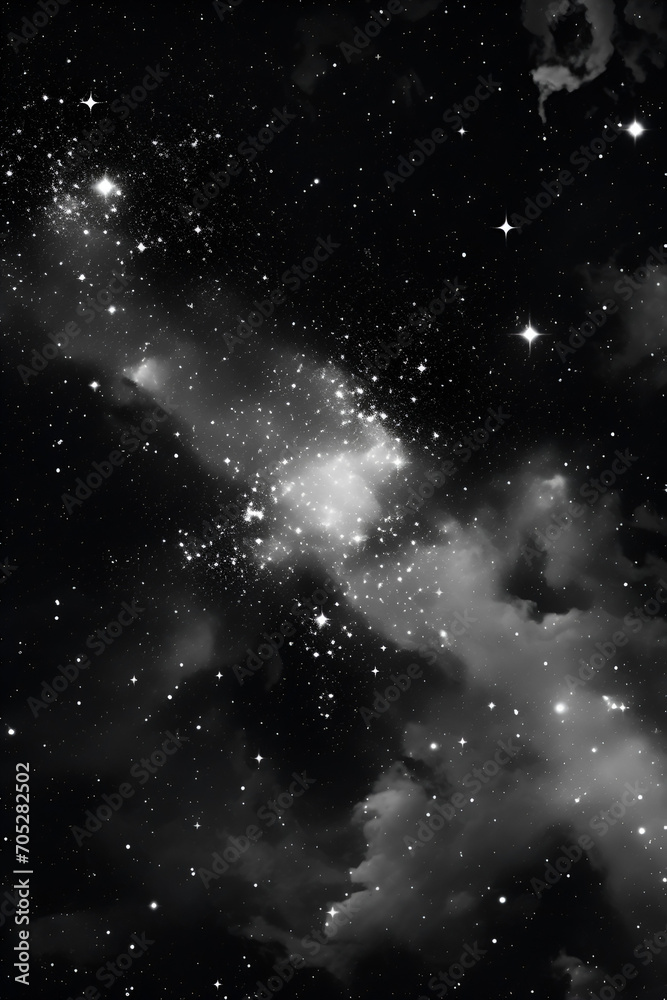 Obraz premium black and white celestial galaxy