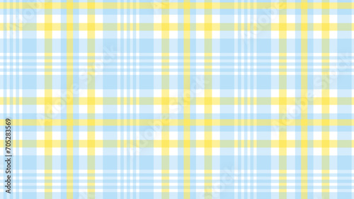 Blue and yellow plaid fabric texture background