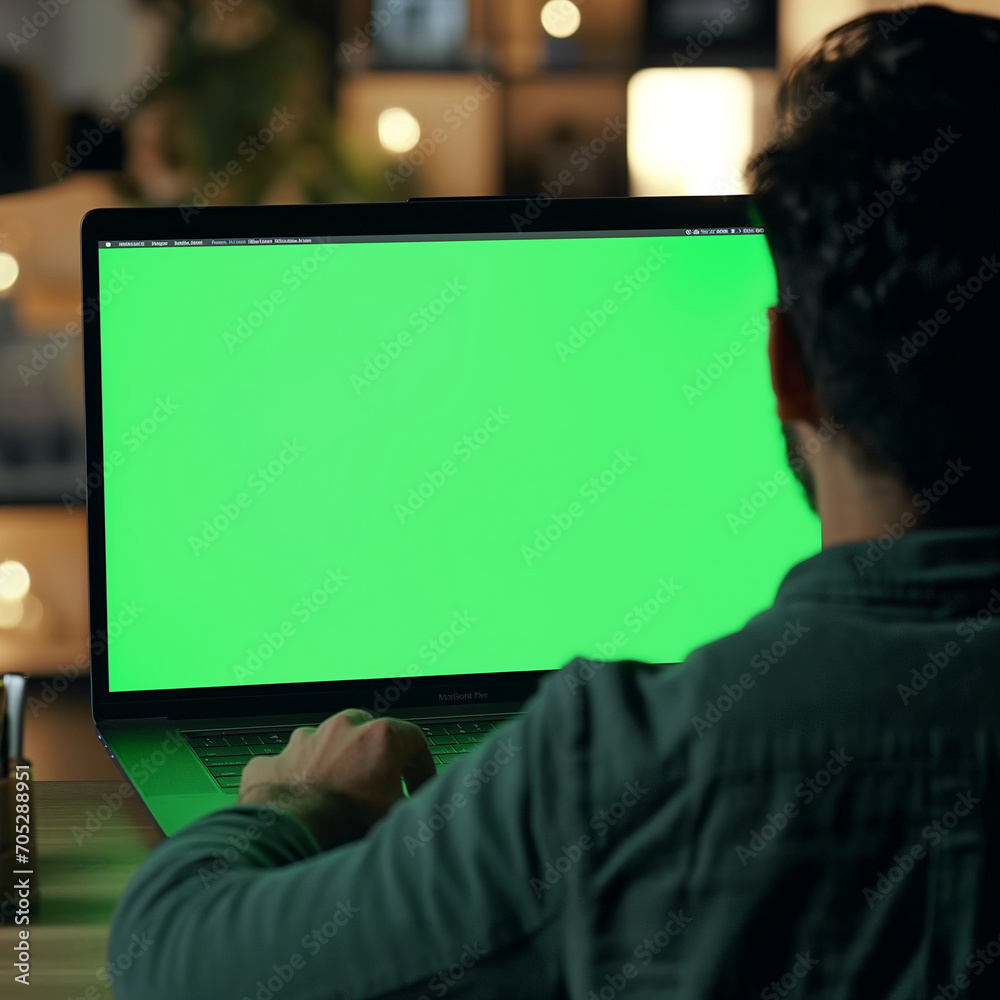 Naklejka premium Green screen 
