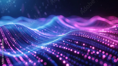 Curves And Waves Of Neon Light Shaping A Futuristic Scene Wallpaper © Ruwan