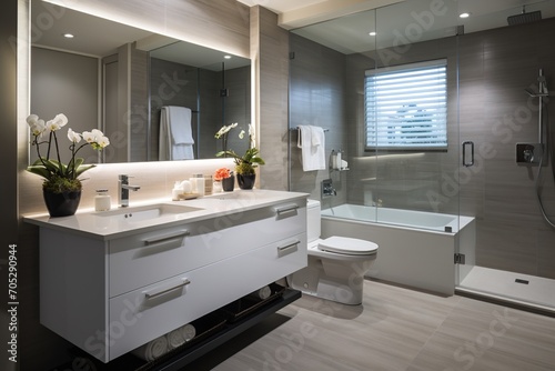 Ensuite bathroom with modern design