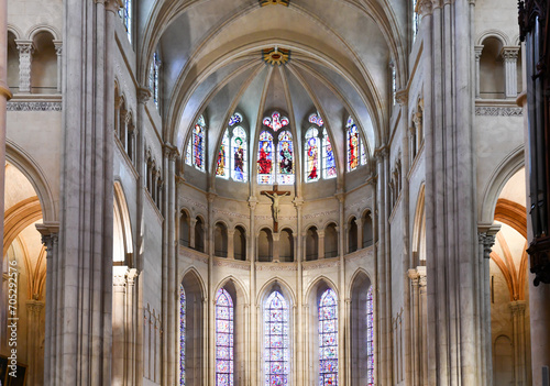 Fototapeta Naklejka Na Ścianę i Meble -  Historic medieval cathedral church interior architecture