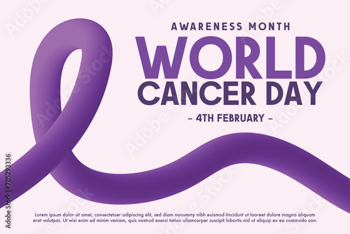 World Cancer Day concept., World Cancer Day February 4th design  #705293336