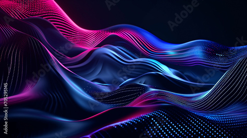 Dark Abstract Composition With Vibrant Neon Curves A Scene Wallpaper