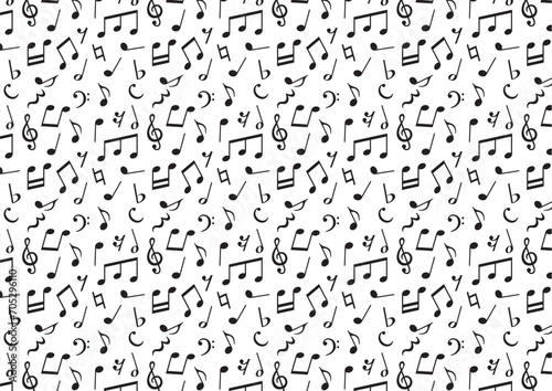 音符のシームレスパターン
