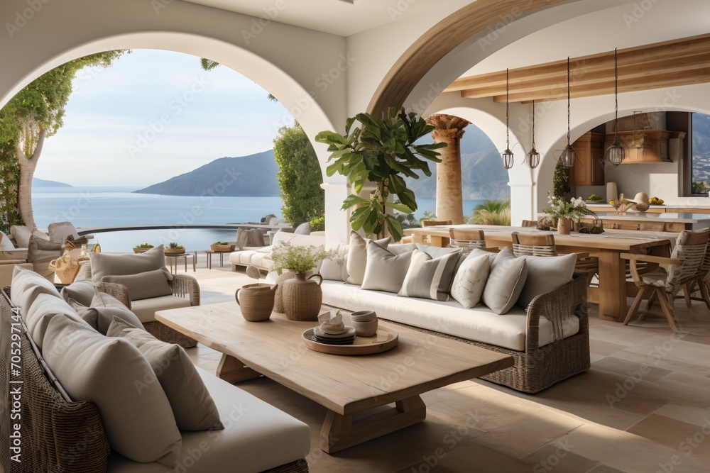 Modern luxury villa with stunning ocean views