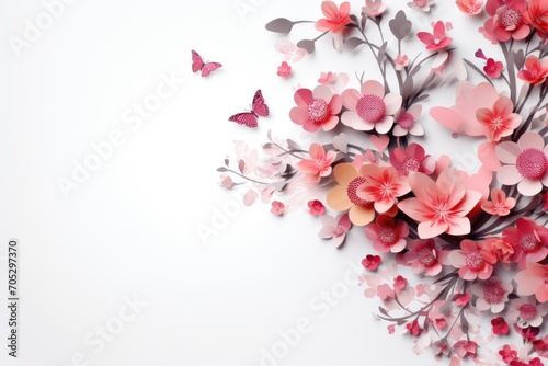 fresh spring floral background in pastel style
