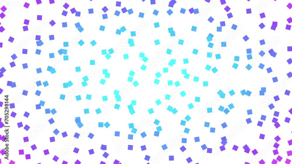 2D animation of random moving and rotating and radial colorize small squares shapes pattern on white background, perfect animation for web and presentations, 4K abstract live wallpaper 2D animation of random moving and rotating and radial colorize small squares shapes pattern on white background, perfect animation for web and presentations, 4K abstract live wallpaper