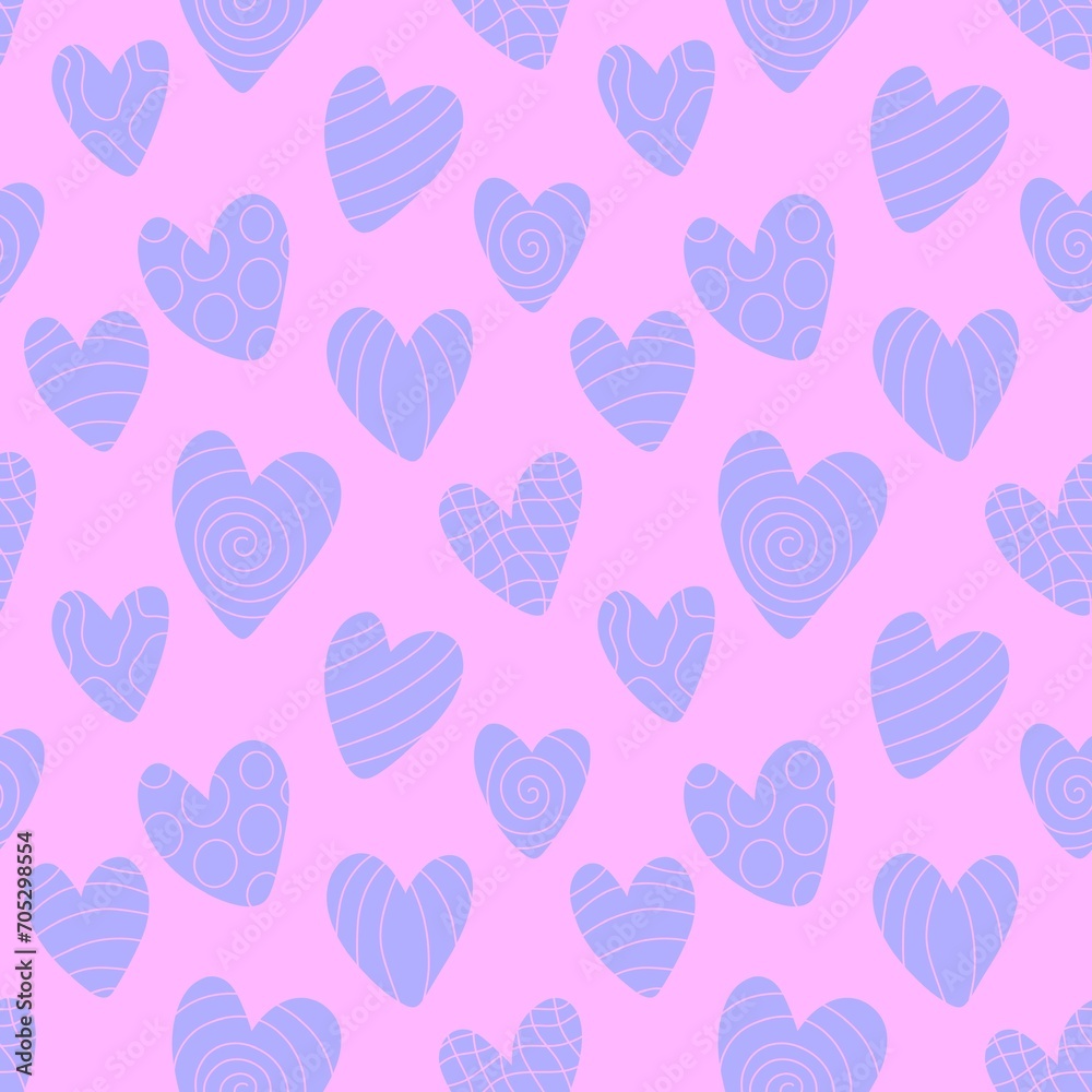 Valentines markers hearts seamless love pattern for wrapping paper and fabrics and linens and kids accessories