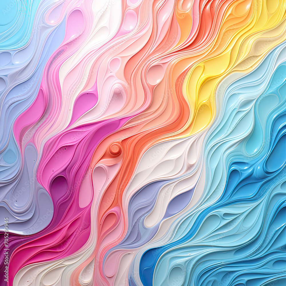 abstract colorful pastel waves background