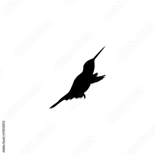 Flying Hummingbird Silhouette  can use Art Illustration  Website  Logo Gram  Pictogram or Graphic Design Element. Vector Illustration 