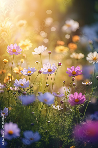 blooming flower field  © kora