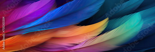 multi colored feather background, generative AI © VALUEINVESTOR