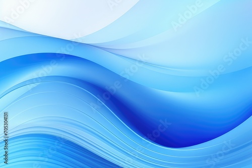 Abstract stylish smooth dynamic bright blue waves background 