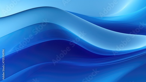 Abstract stylish smooth dynamic bright blue waves background 