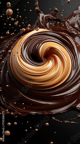 Chocolate and caramel swirl photo