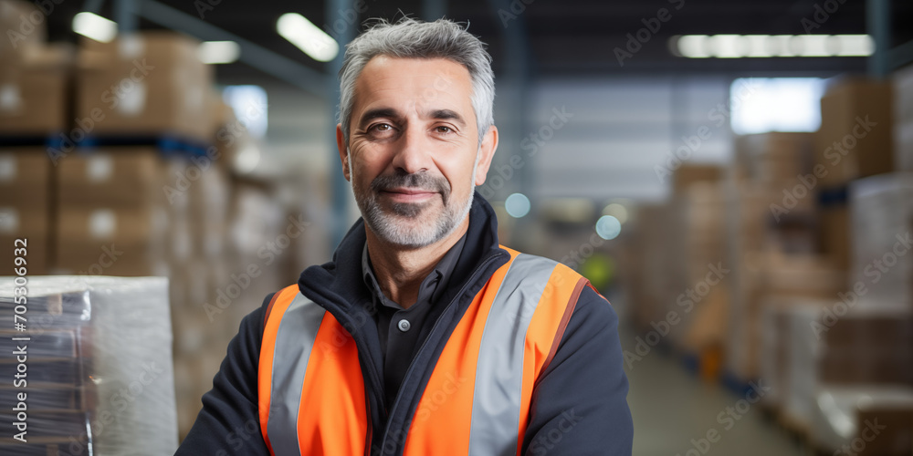 Logistikmitarbeiter im Warenlager Logistikmitarbeiter im Warenlager