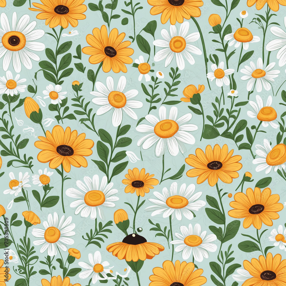 Floral Patterned Background Card