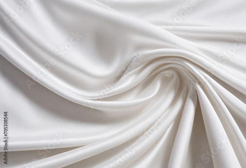 Elegant 3D white fabric with creases