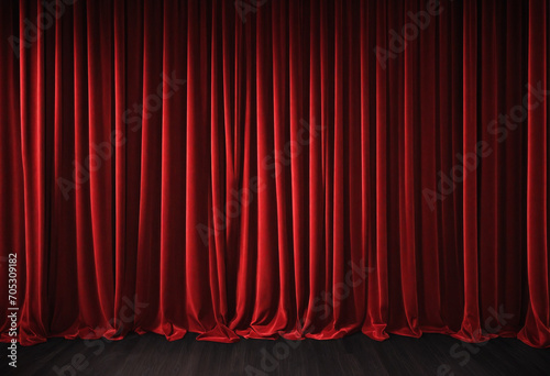 Obraz na płótnie Theatre curtains in 3D with red color and movie or stage design w salonie