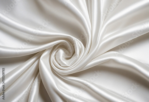 Textured white fabric with a shiny sheen and subtle ripples in 3D.