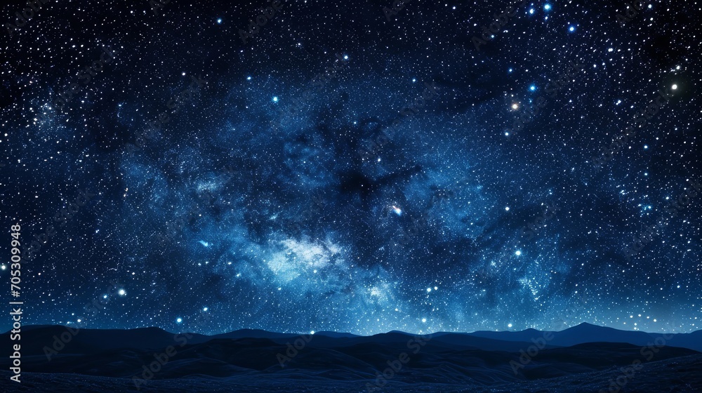 Amazing starry sky at night, banner design Amazing starry sky at night, banner design