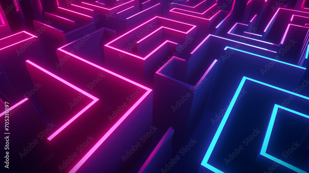 Intricate Maze Of Neon Lines On A Mysterious Dark Ba View Technology Wallpaper Intricate Maze Of Neon Lines On A Mysterious Dark Ba View Technology Wallpaper