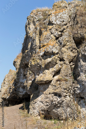 Toltry, Tovtry - mountainous arched limestone ridge stretching above Prut in northern Moldova.
