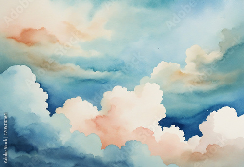 Cloudy Watercolor Gradient Background