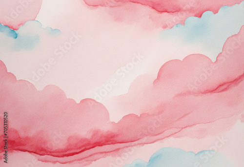 Pink watercolor abstract artwork on paper background