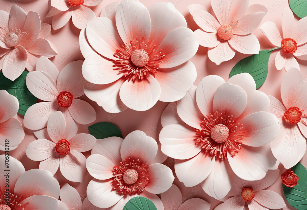 Stunning 3D Floral Wallpaper Stunning 3D Floral Wallpaper