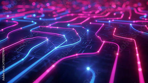 Mesmerizing Maze Of Neon Lines Representing Intercon Capture Technology Wallpaper