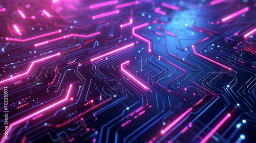 Mesmerizing Maze Of Neon Patterns On A Dark Surface Capture Wallpaper