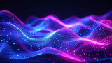 Waves Of Neon Light Forming A Dynamic And Dark Abstr Wallpaper
