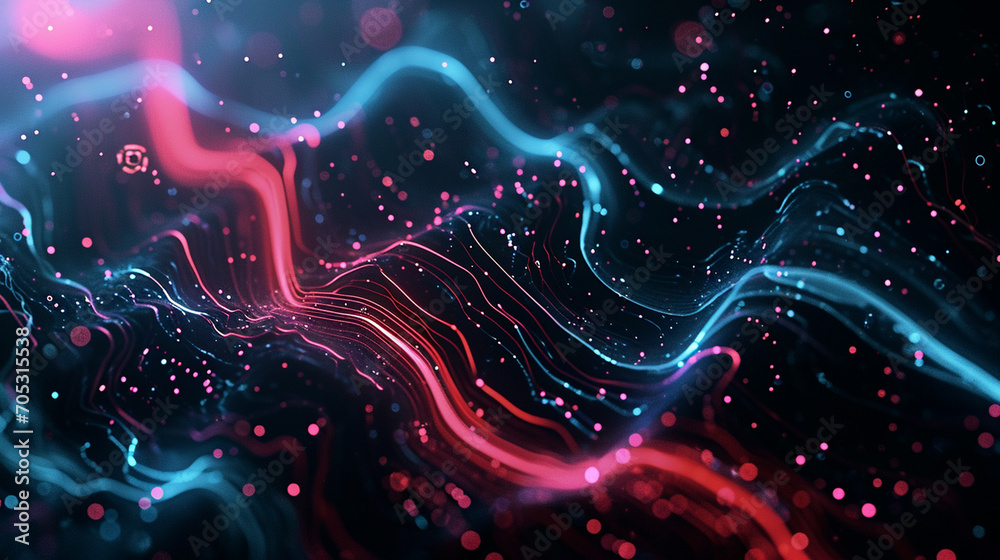Abstract Dark Background With Neon Curves And Intric Scene Background Abstract Dark Background With Neon Curves And Intric Scene Background