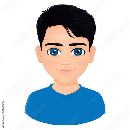 Portrait of boy dressed in blue