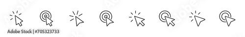 Click icon set. pointer arrow icon. cursor icon vector