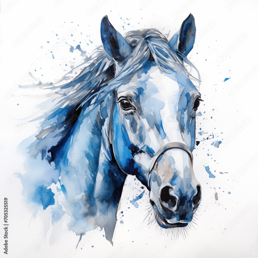 Watercolor horse