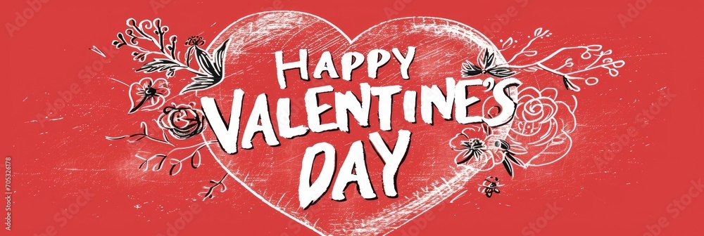 Naklejka premium heart shaped card for valentine's day Generative AI