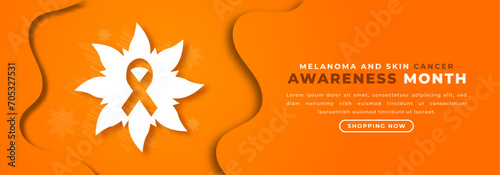 Melanoma and Skin Cancer Awareness Month Paper cut style Vector Design Illustration for Background, Poster, Banner, Advertising, Greeting Card