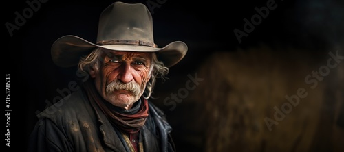Rustic Old Cowboy Portrait ...