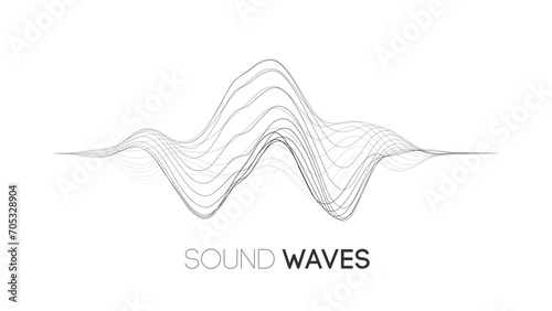 Sound wave music background. Audio waves abstract pulse background.