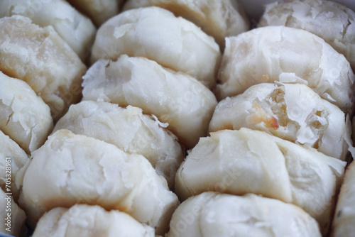 Close up of Bakpia, traditional cake, a traditional food from Yogyakarta, Indonesia.