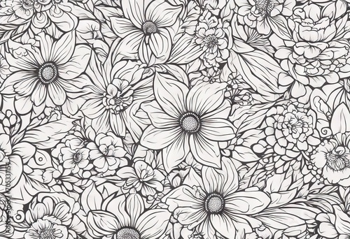 Vector floral seamless pattern in doodle style with flowers and leaves Gentle summer floral background stock illustrationBackgrounds Flower Floral Pattern Springtime