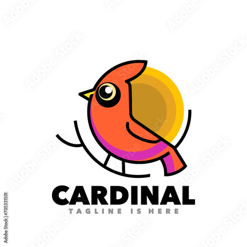 bird and logo sunset nature illustration 