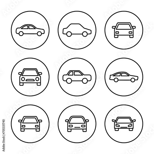 Car icon vector. car sign and symbol. small sedan